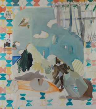Andrea Freckmann, no title (Damals. So schön), 2023, oilpaint on linen, 180 x 160 cm