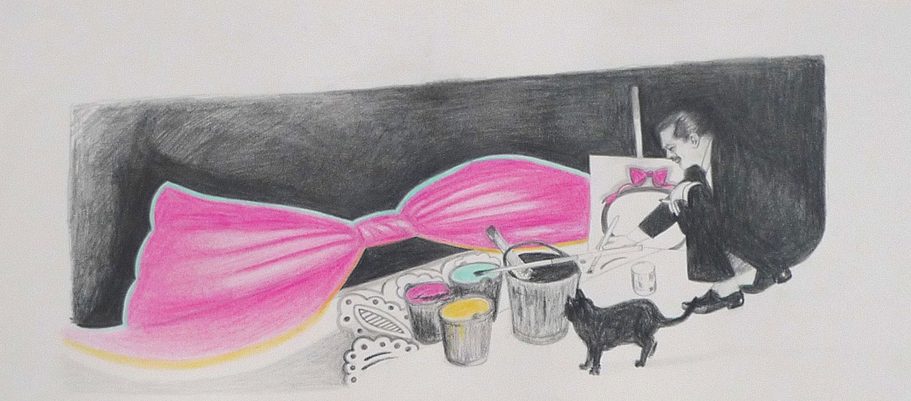 Elise Hageman. without title, 2013, (colour)pencil on paper, 18 x 35 cm