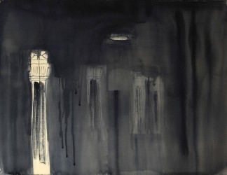 Erik Pape. Place Stalingrad, 2013, watercolour on paper, 65 x 78 cm
