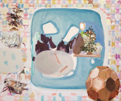 Andrea Freckmann, no title (Damals.So schön), 2023, oilpaint on linen, 80 x 90 cm