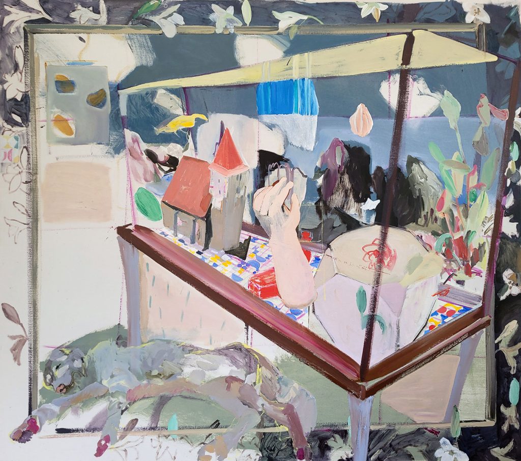 Andrea Freckmann, Die Welt von gestern, 2024, oilpaint on linen, 160 x 180 cm