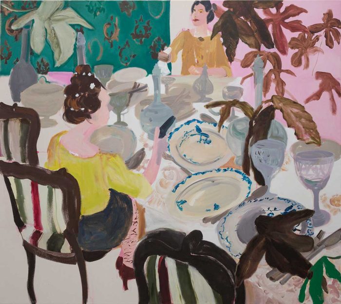 Andrea Freckmann. Mrs. Susy gets into a Rage, 2014, oilpaint on linen, 160 x 180 cm