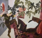 Andrea Freckmann. Lotte and the Night Moths, 2013, oilpaint on linen, 160 x 180 cm