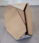 Andrea Freckmann, Objekt fuer die Berge, 2024, multiplex, oilpaint, 72 x 88 x 80 cm