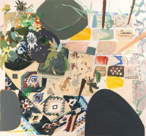 Andrea Freckmann, no title (carpetpaintings), 2019, oilpaint on linen, 160 x 170 cm