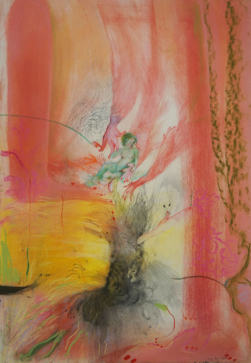 Anya Belyat Giunta, Secrets 1, 2024, watercolour, graphite on paper, 57 x 38 cm