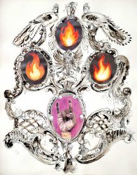 Catherine Lorent, Fake Fire III, 2024, inkt, gouache en grafiet op papier, 70 × 55 cm