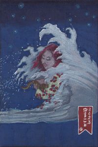 Cedric ter Bals, Nachtwelle, coloured pencil on paper, 16x11cm