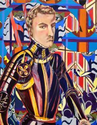 Christie van der Haak, History, William of Orange, 1991, oilpaint on linen, 125 x 99 cm