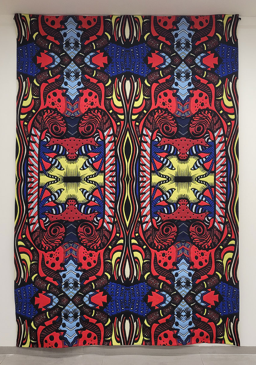 Christie van der Haak, Kairos, 2019, wool, jacquard woven, 288 x 213 cm