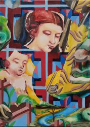 Christie van der Haak, La Cause de Notre Joie, 1998, oilpaint on linen, 70 x 50 cm