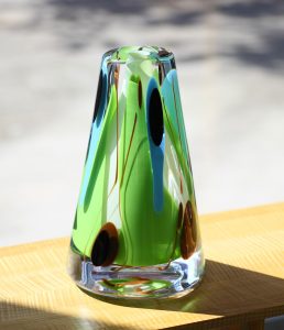 Christie van der Haak, vase, 2022 ,glass, pigment, 47x30x30 cm