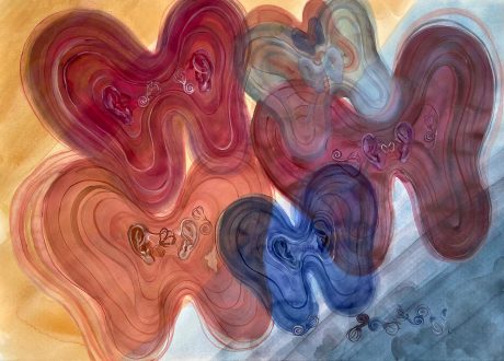 Dan Zhu, 'Ears Speak', 2023, watercolour on paper, 70 x 100 cm