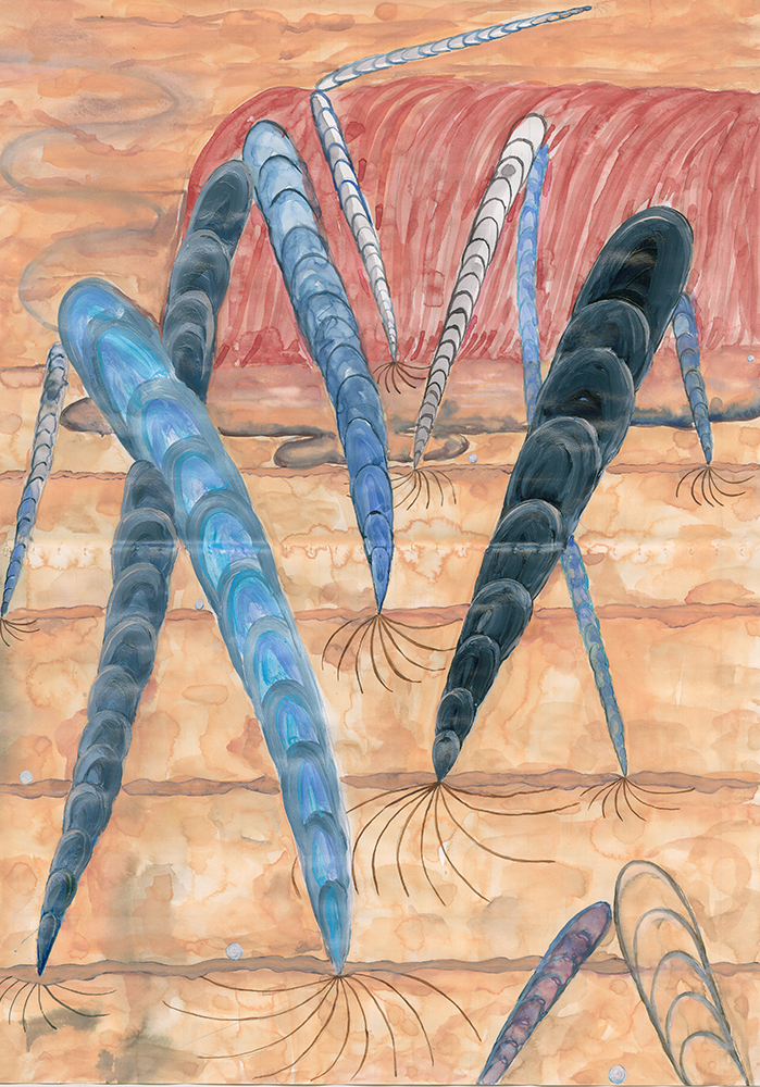 Dan Zhu, 'Mussels', 2018, watercolour and oilpaint on paper, 42 x 29,7 cm