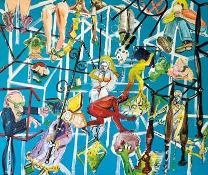 David Bade, Hello Fear, 2022, acrylic on linen, 144 x 169 cm