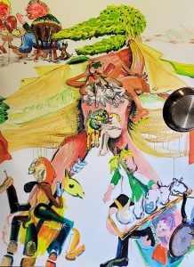 David Bade, Team Dierbaar, 2025, acrylic paint on linnen, 220 x 160 cm