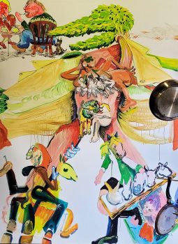 David Bade, Team Dierbaar, 2025, acrylic paint on linnen, 220 x 160 cm