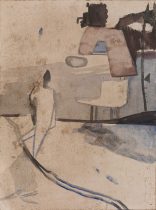 Diederik Gerlach, Der Schifahrer, 2023, ink on paper, 32 x 24 cm