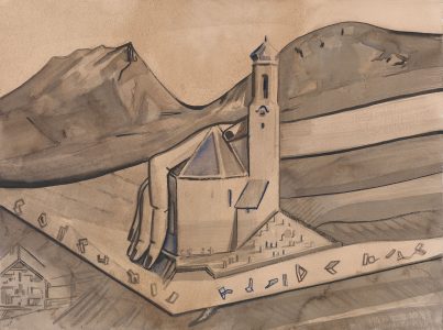 Diederik Gerlach, Goethe (Sei ruhig bleibe ruhig), 2023, ink on paper, 45.5 x 61 cm