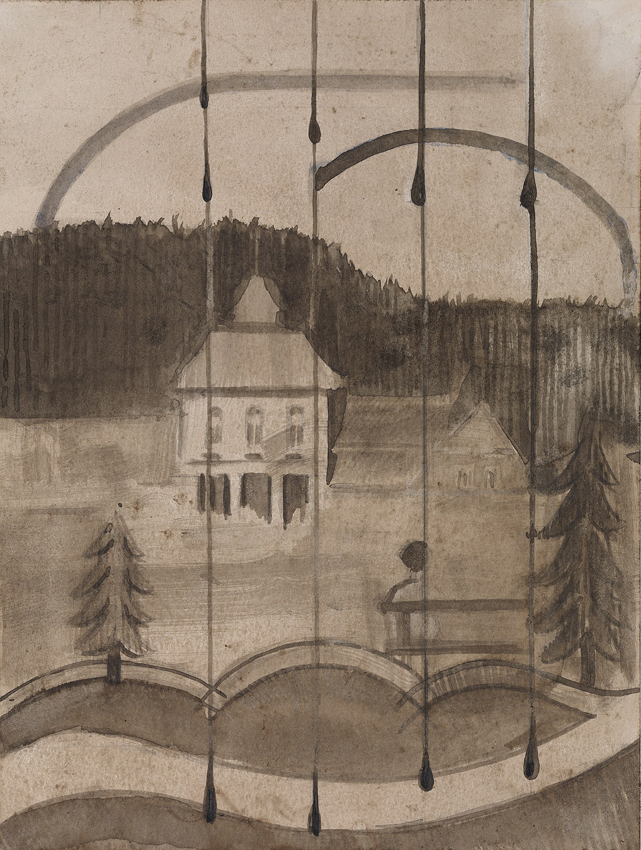 Diederik Gerlach, Ihre Traenen, 2023, ink on paper, 32 x 24 cm