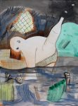 Diederik Gerlach, Lysogen 2024, acrylic ink on paper, 77 x 56 cm