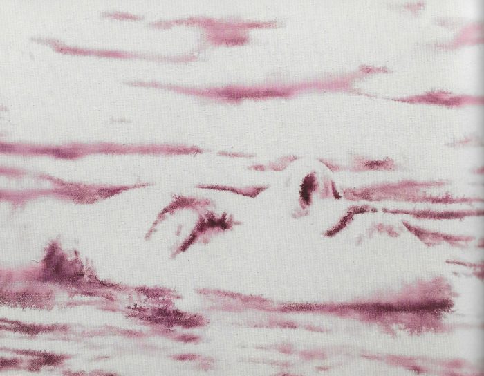Dieter Mammel, Flow II, 2017, ink on cotton, 60 x 80 cm