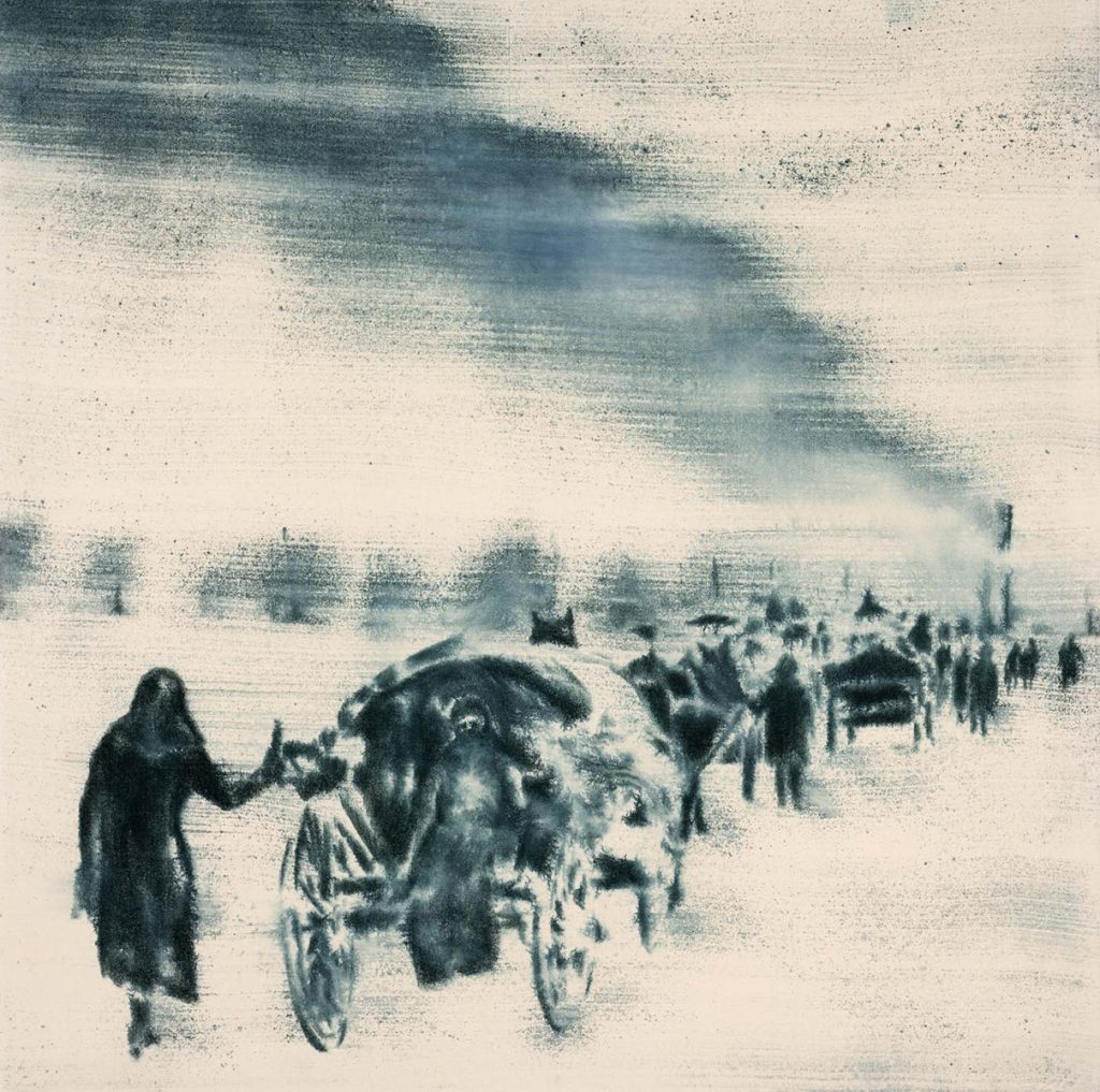 Dieter-Mammel-Weg-(A-Way)-2019-ink-on-canvas-140x140cm Dieter Mammel, Weg (A Way), 2019, ink on canvas, 140 x 140 cm