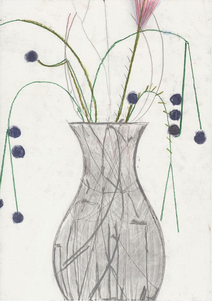 Dirk Zoete, Cactus Derivatives, 01 July 2020, pastel, pigment on paper, 42 x 30 cm