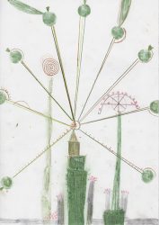 Dirk Zoete, Cactus Derivatives, Tuesday June 25 2020, pigment on paper, 29,7 x 21 cm