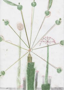 Dirk Zoete, Cactus Derivatives, Tuesday June 25 2020, pigment on paper, 29,7 x 21 cm