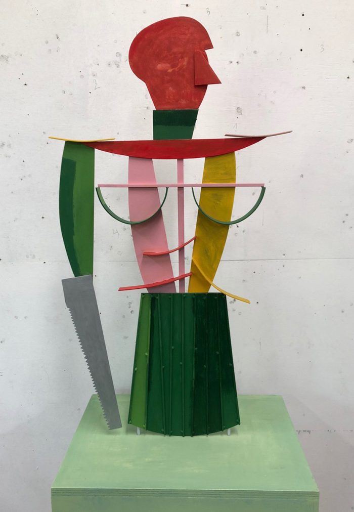 Dirk Zoete, Native, 2023, metal, metalpaint, 87 x 48 x 19 cm