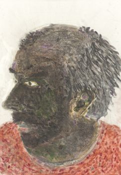 Dirk Zoete, Portrait nr 121, 2021, coloured chalk, pigment, charcoal on paper, 46 x 32 cm