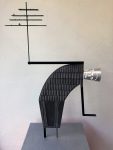 Dirk Zoete, Receiver, 2023, metal, plasticrete, plaster, magnets, 80 x 45 x 8 cm