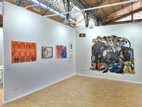 Galerie Maurits van de Laar, stand, Dan Zhu, Susanna Inglada (l. to r.)