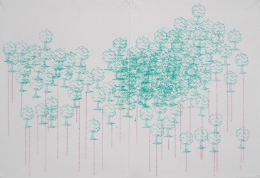 Elsbeth Ciesluk. No title, 2015, ink and typewriting on paper, 28,4 x 42 cm