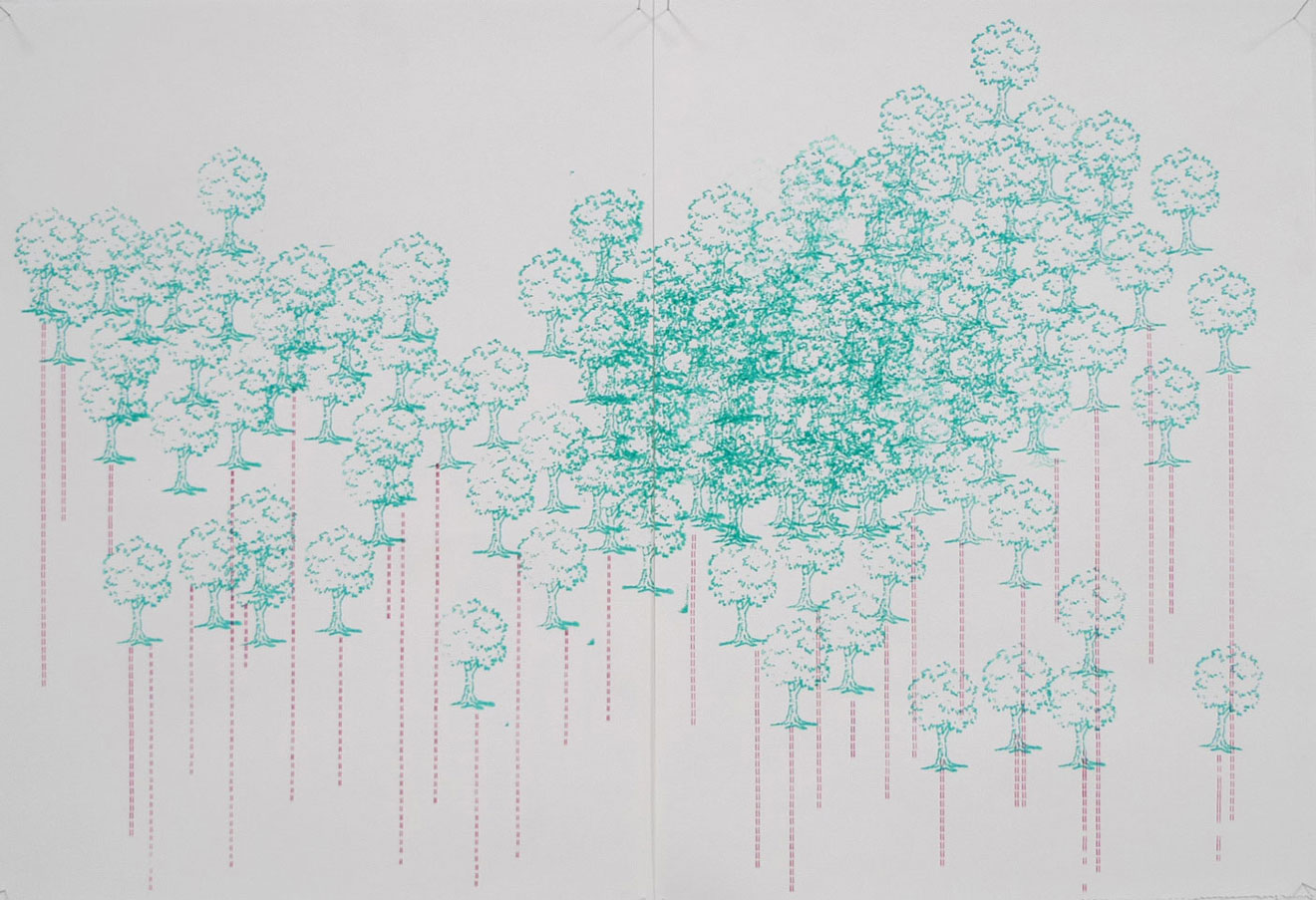 Elsbeth Ciesluk. No title, 2015, ink and typewriting on paper, 28,4 x 42 cm