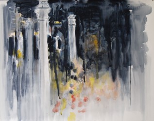 Erik Pape. Place Stalingrad, 2012, watercolour on paper, 80 x 100 cm