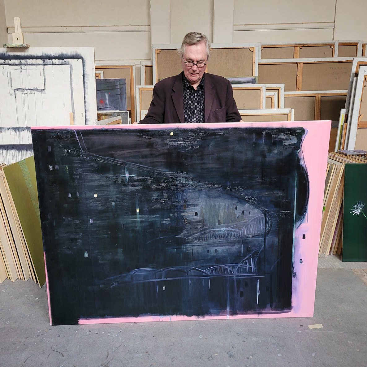 Erik Pape, Place Stalingrad, studio view.