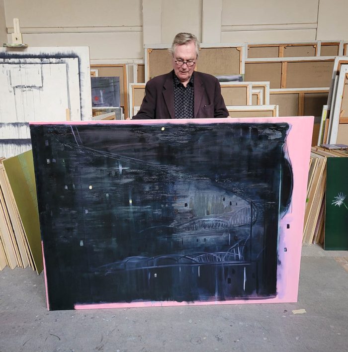 Erik Pape, Place Stalingrad, studio view.