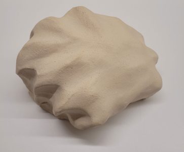 Frank Van den Broeck, no title (serie No Fine Excuse), 2018, chamotte, edition of 3, 7 x 13 x 15 cm