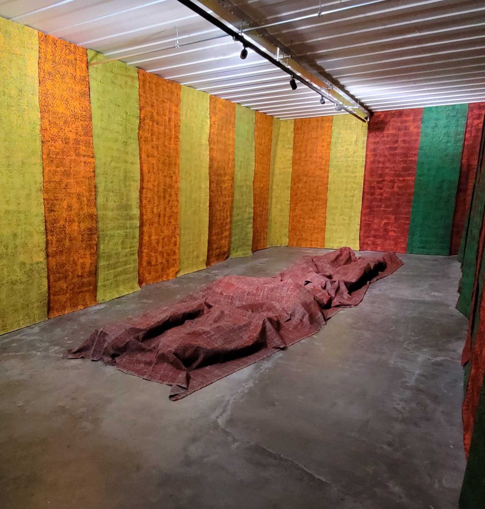Fransje-Killaars-Life-and-Death-2-2026-hand-blockprinted-textile-dimensions-variable Fransje Killaars, Life and Death II, 2026, hand blockprinted textile, dimensions variable