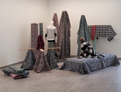 Fransje Killaars, MAP, 2008, cotton, viscose, wool, wood, metal, mannequin, sizes variable