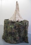 Fransje Killaars, Shelter Dress, 2007, textile, wood, metal, 220 x 70 x 70 cm