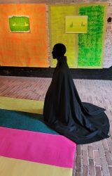 Fransje Killaars, The Intuition, 2025, wool, cotton, mannequins, 115 x 170 x 620 cm