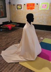 Fransje Killaars, The Intuition, 2025, wool, cotton, mannequins, 115 x 170 x 620 cm