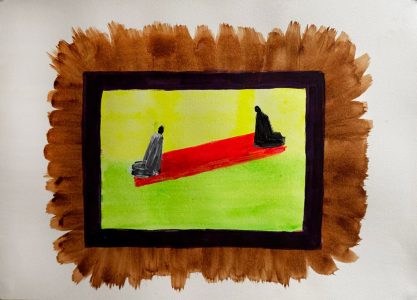 Fransje Killaars, The Intuition, 2025, acrylic on paper, 42 x 59,4