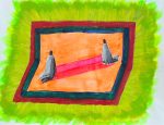 Fransje Killaars, The Intuition, 2025, acrylic paint on paper, 42 x 59,4 cm