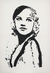 Funda Alkan, Ginger Rogers, 2011, embroidery on canvas, 120 x 90 cm