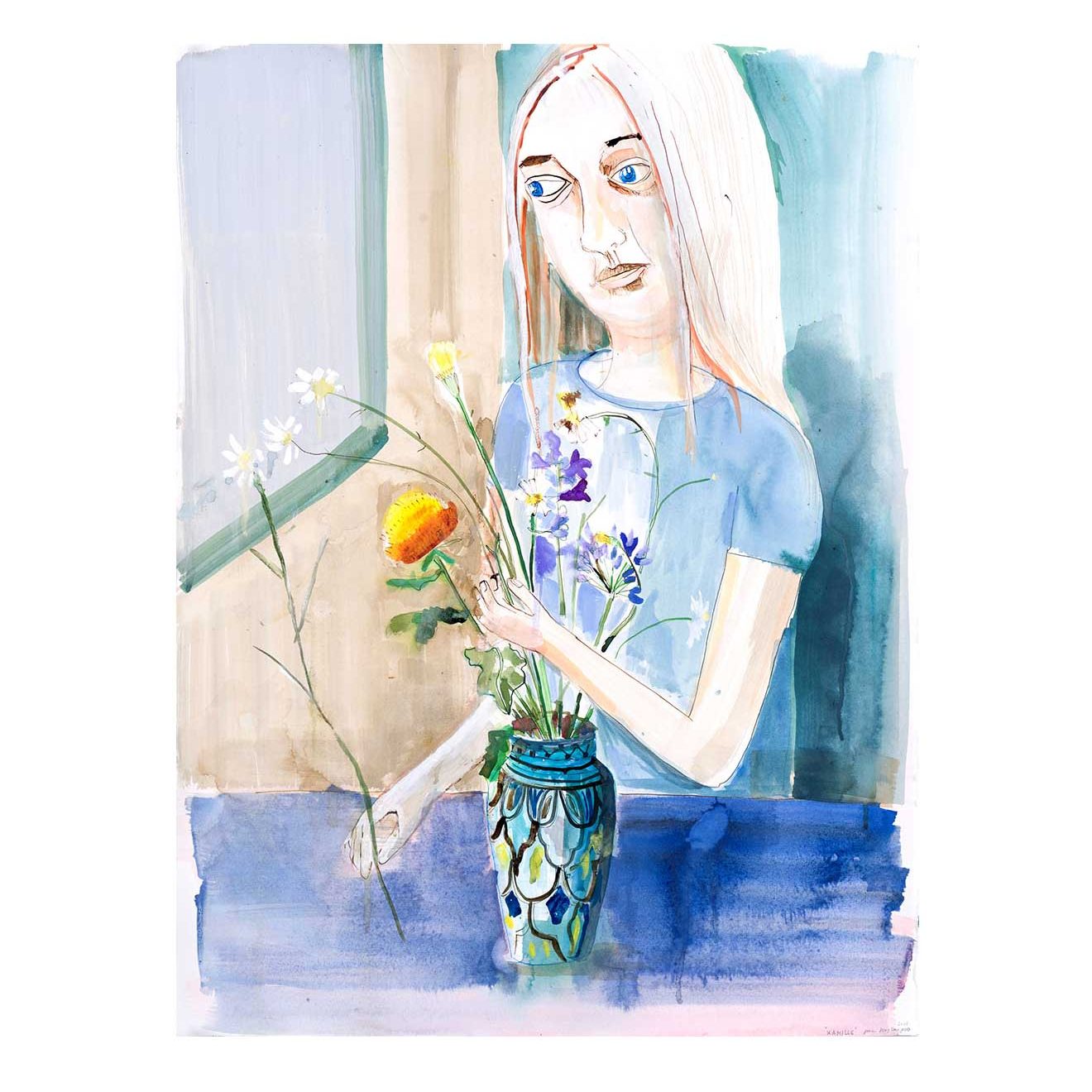 Jantien Jongsma, Kamille, 2026, ink on paper, 76 x 57 cm