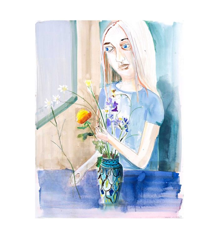 Jantien Jongsma, Kamille, 2026, ink on paper, 76 x 57 cm